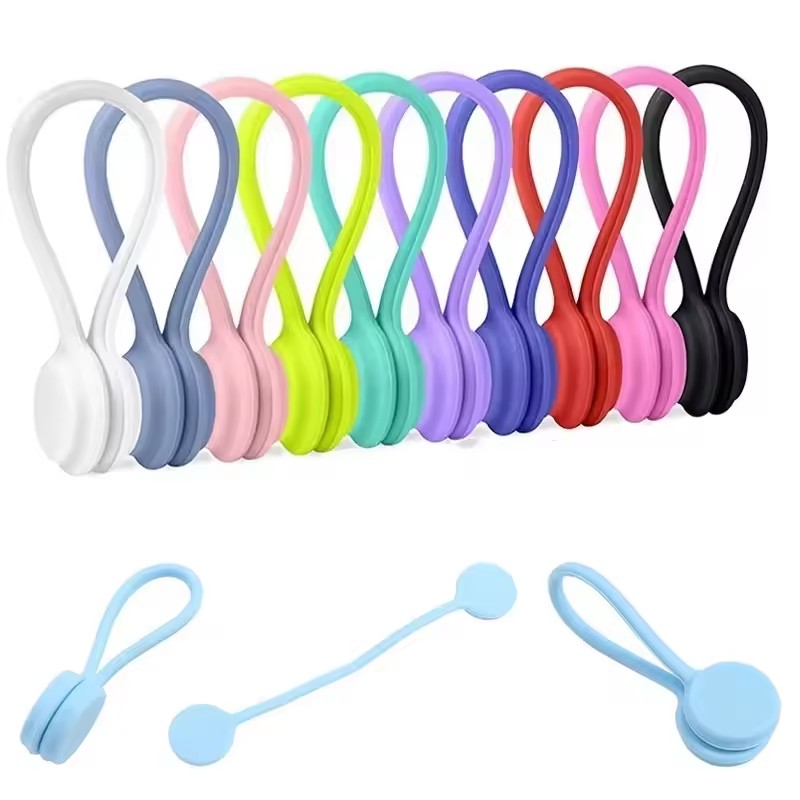 Gear Tie Reusable - Attaches magnétiques en silicone pour câbles,