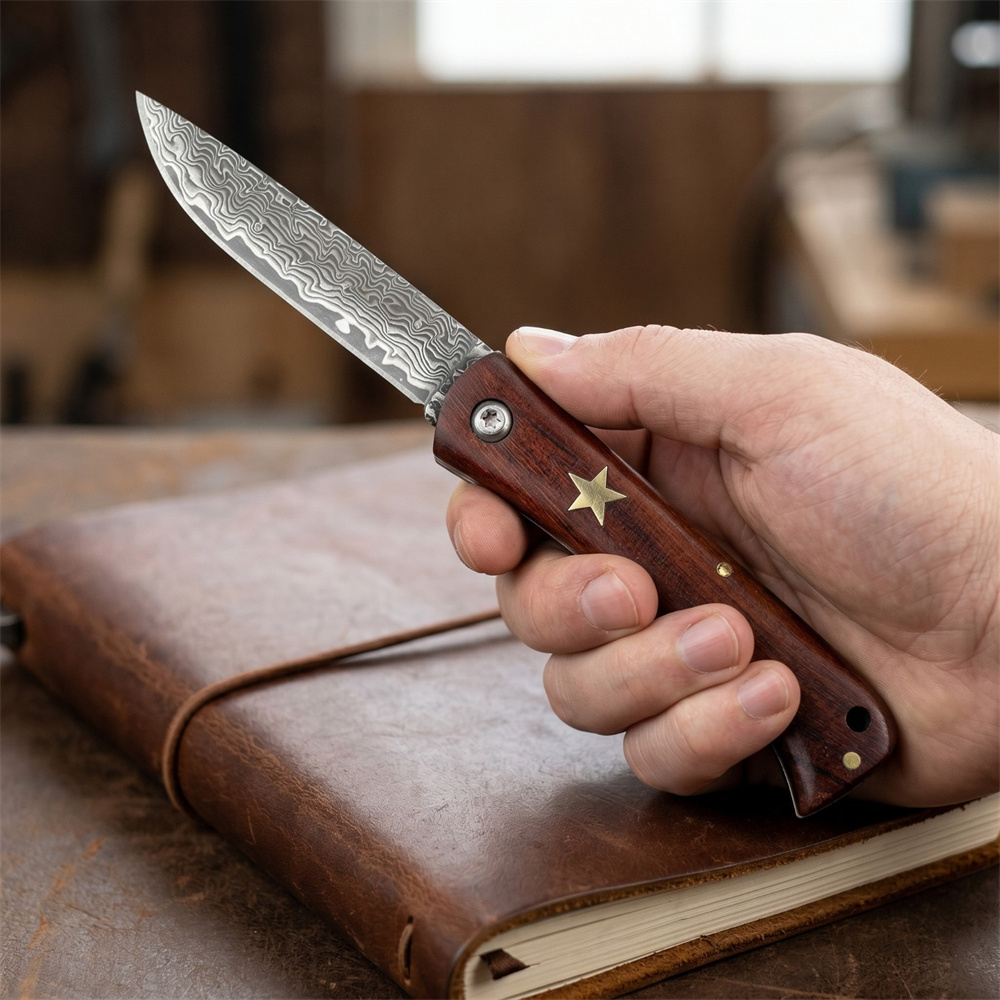 Edc Pocket Carry Fixed Blade - Couteau de poche pliant compact de