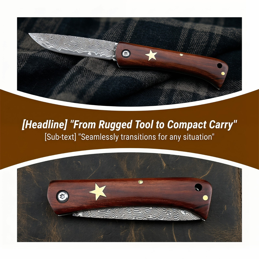 Couteau de poche pliant compac - Edc Pocket Carry Fixed Blade avis et prix